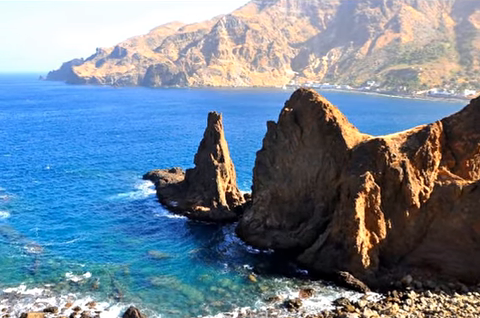 île de brava au Cap vert : Plage de Brava