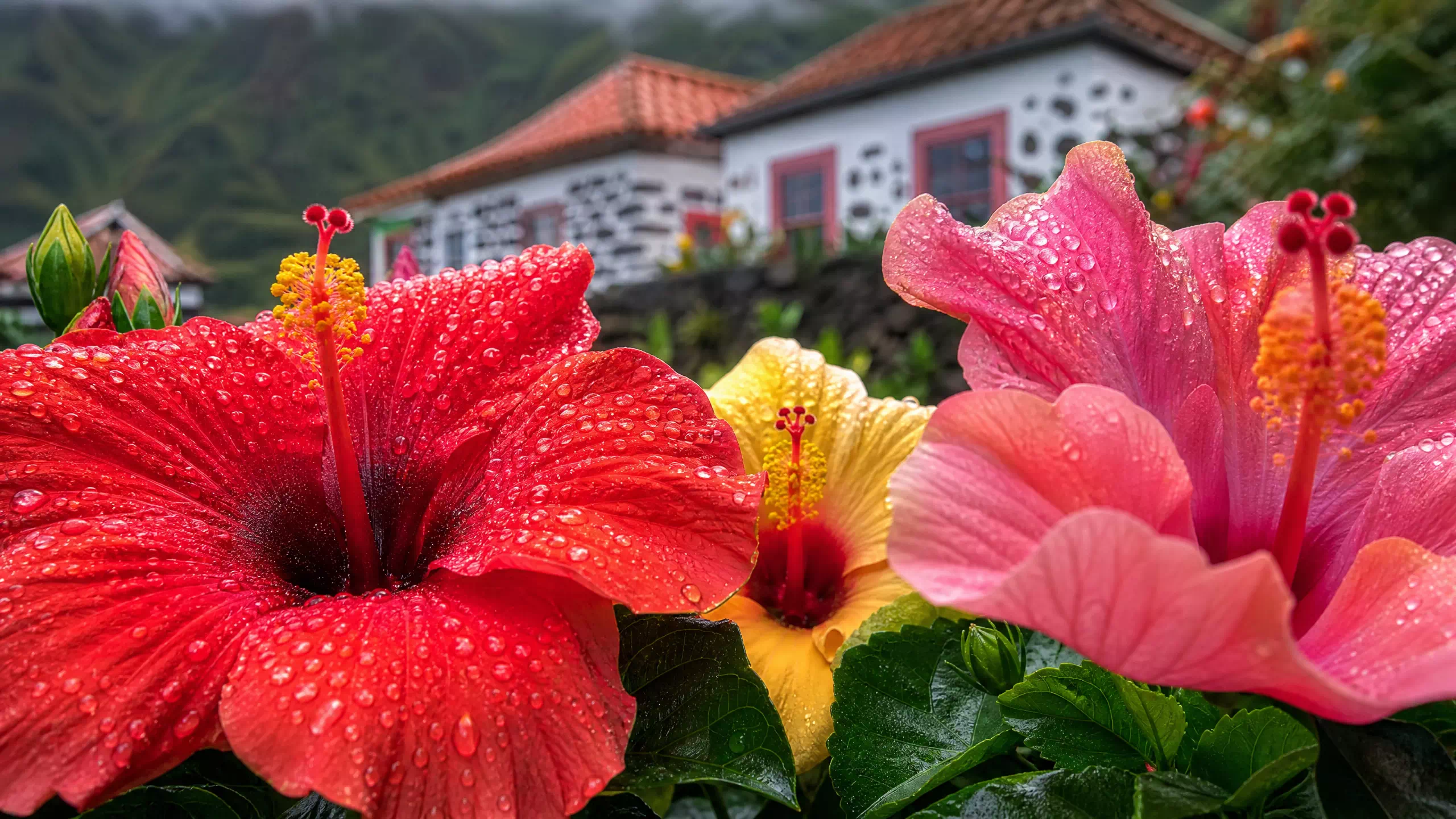 Les jardins fleuris à Brava, Cap-Vert
