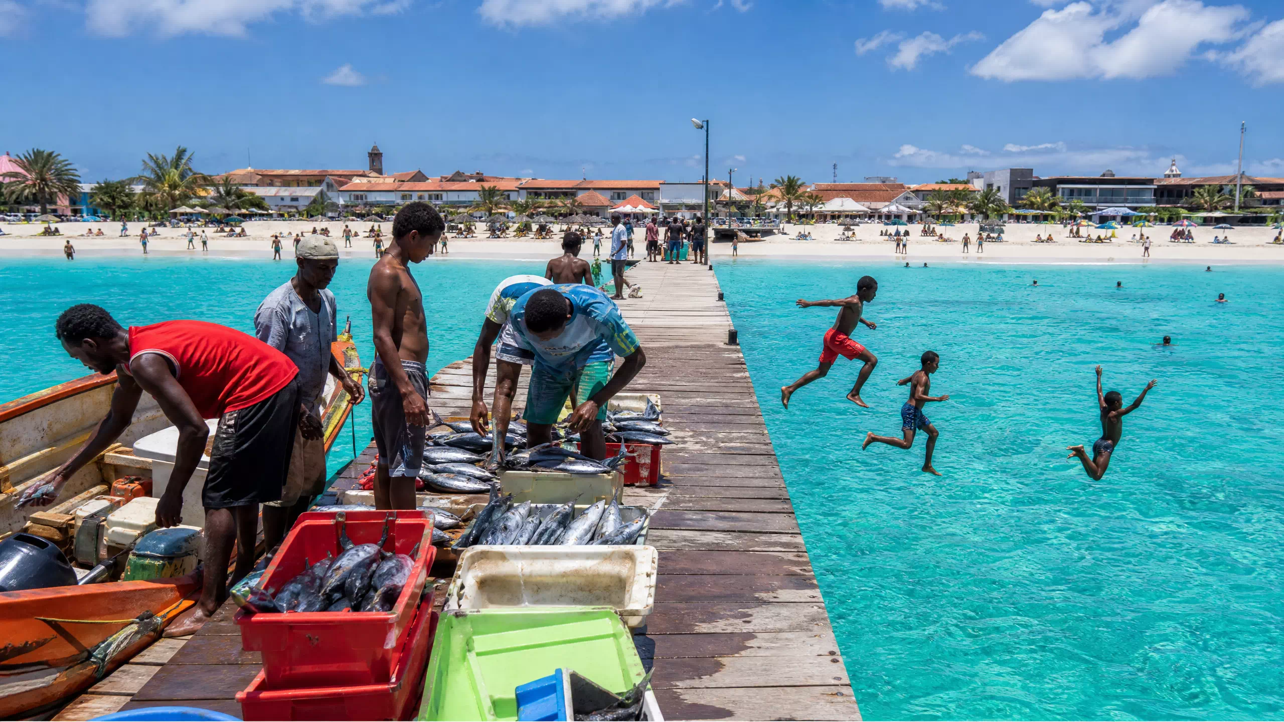 Circuit découverte 4 îles — jetée de Santa Maria sur l'île de Sal