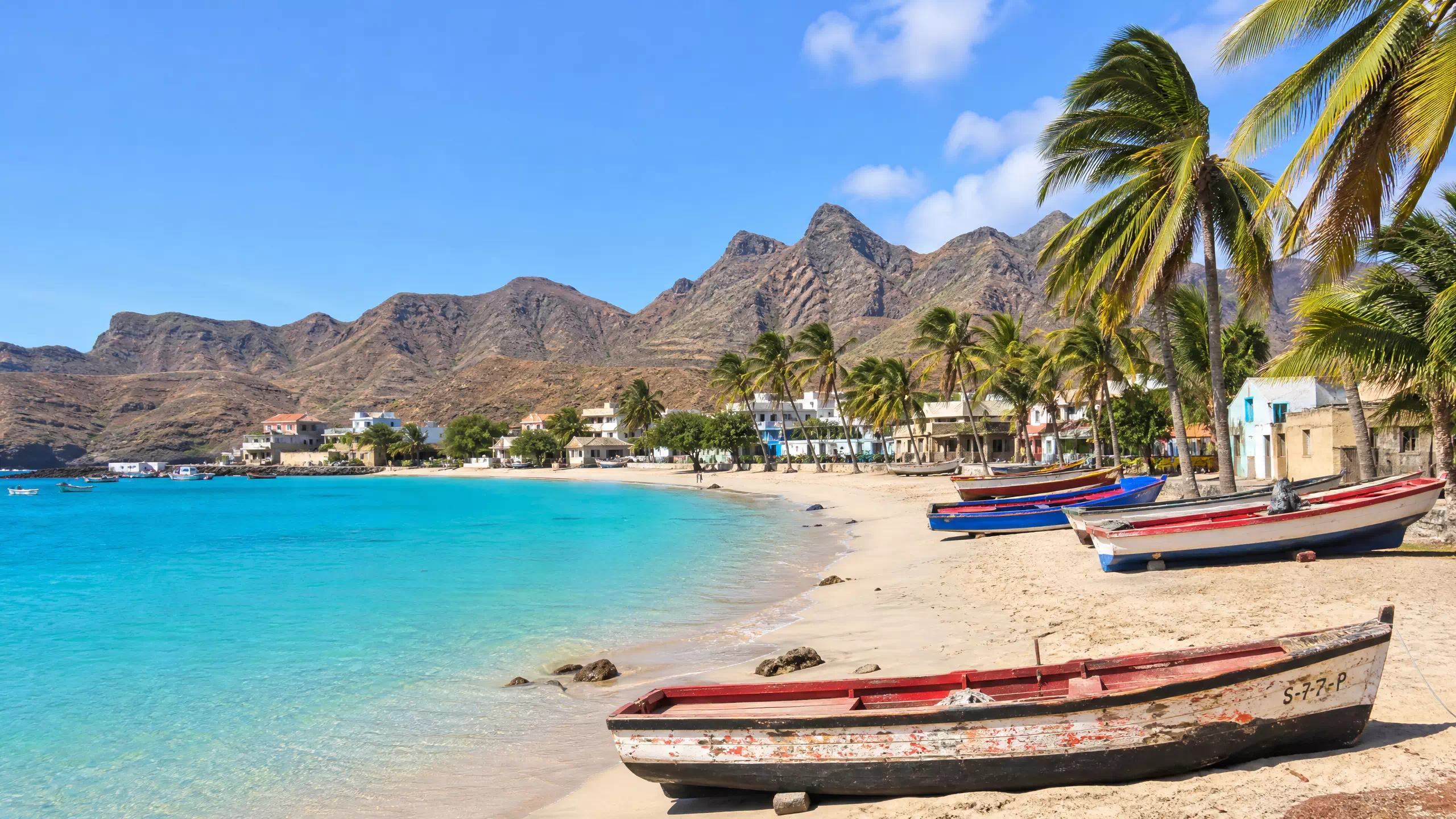 Plage de Tarrafal sur l'île de Santiago au Cap-Vert